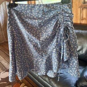 SHEIN Blue Floral Mini Skirt